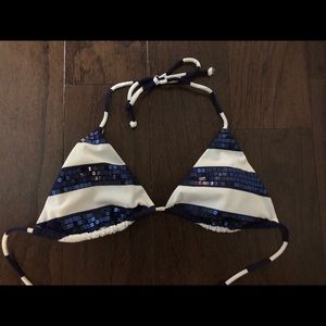 Victoria’s Secret Navy/White Stripe Bikini Top